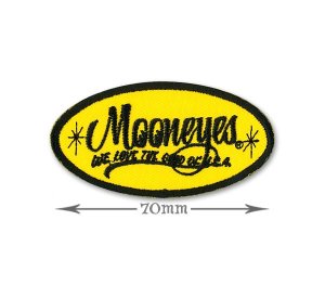 Photo1: MOONEYES Oval Logo Patch Small