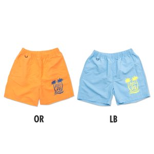 Photo3: MOON Palm Tree Nylon Short Pants