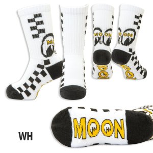 Photo3: Kids MOON Checker Line Socks