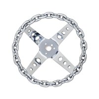 Chain 4 Spoke 11" Chrome Steering Wheel
