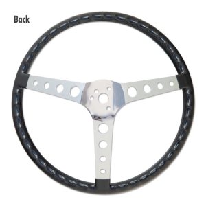 Photo3: MOONEYES ORIGINAL "4-Holes Finger Grip" Steering Wheel 15" Black (Vinyl Grip)