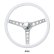 Photo2: MOONEYES ORIGINAL "4-Holes Finger Grip" Steering Wheel 15" White (Vinyl Grip) (2)