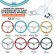 Photo1: MOONEYES ORIGINAL California Metal Flake Steering Wheels 3-Holes 34cm(13.5") (1)