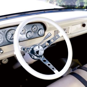 Photo1: MOONEYES ORIGINAL Classic Style Vinyl Grip Steering Wheel 34cm(13.5")