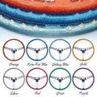 MOONEYES ORIGINAL California Metal Flake 4-Holes Finger Grip Steering Wheel 38cm (15")