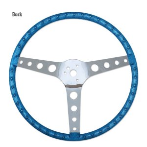 Photo10: MOONEYES ORIGINAL California Metal Flake 4-Holes Finger Grip Steering Wheel 38cm (15")