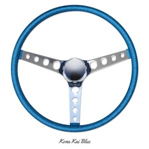 Photo9: MOONEYES ORIGINAL California Metal Flake 4-Holes Finger Grip Steering Wheel 38cm (15")