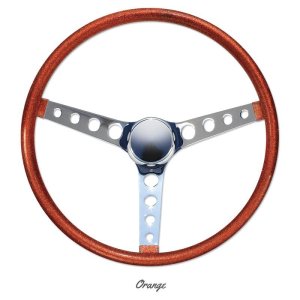 Photo2: MOONEYES ORIGINAL California Metal Flake 4-Holes Finger Grip Steering Wheel 38cm (15")