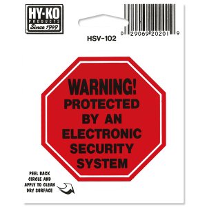 Photo1: Sign Sticker WARNING