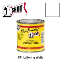 Lettering White 101 - 1 Shot Paint Lettering Enamels 237ml