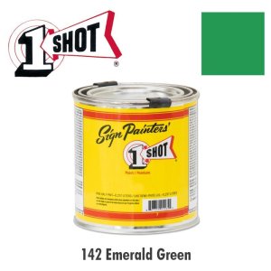 Photo1: Emerald Green 142 - 1 Shot Paint Lettering Enamels 237ml