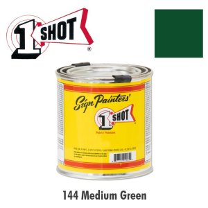 Photo1: Medium Green 144 - 1 Shot Paint Lettering Enamels 237ml