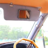 Small Clip-on Visor Mirror Diamonds