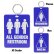 Photo1: Restroom Tag with Ring (1)