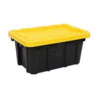 Tool Box Black Bin with Yellow Lid