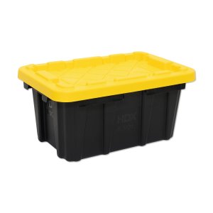 Photo1: Tool Box Black Bin with Yellow Lid