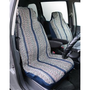 Photo1: Saddleman Bucket Seat Cover Blue
