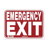 EMERGENCY EXIT  (Placard)