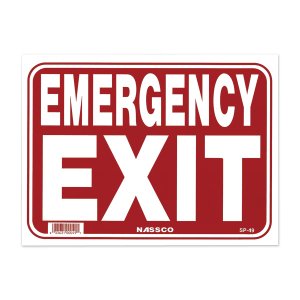 Photo1: EMERGENCY EXIT  (Placard)