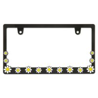 Raised Daisy License Plate Frame