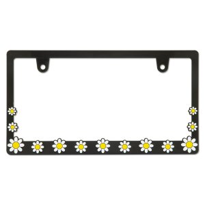 Photo1: Raised Daisy License Plate Frame