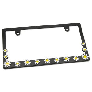 Photo2: Raised Daisy License Plate Frame