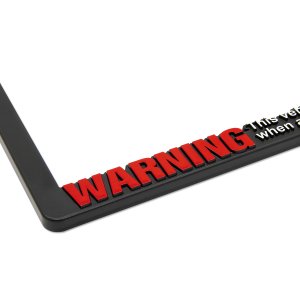 Photo3: Raised WARNING Security GPS TRACKING SYSTEM License Plate Frame (Slim Type)