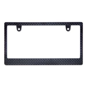 Photo1: Raised Diamond Plate License Plate Frame