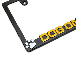 Photo4: Raised Dog on Board License Plate Frame