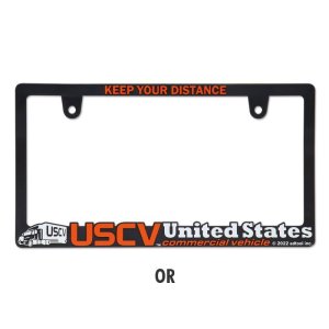 Photo3: Raised USCV Logo License Plate Frame for JPN size