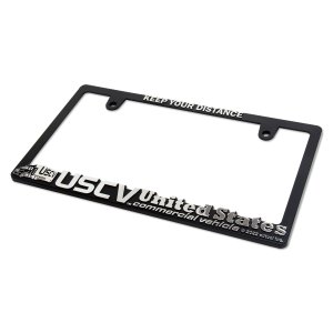 Photo2: Raised USCV Logo License Plate Frame(Chrome) for JPN size