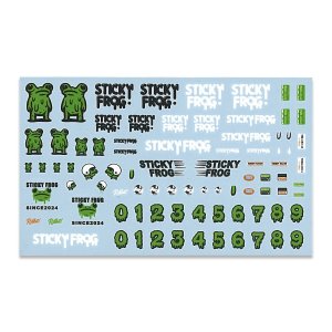 Photo1: 1/64 Diecast Car Decals Sticky Frog Assort