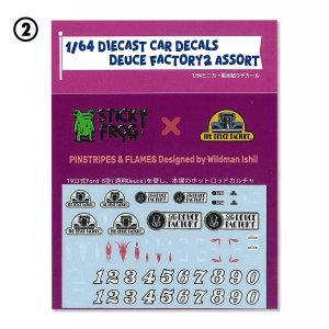 Photo3: 1/64 Diecast Car Decals Deuce Factory Assort