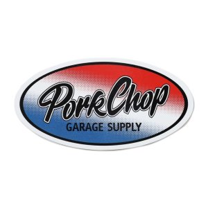 Photo1: PORKCHOP Oval Tricolor Sticker