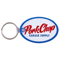PORKCHOP Oval Script Key Ring