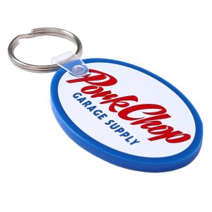 Photo3: PORKCHOP Oval Script Key Ring