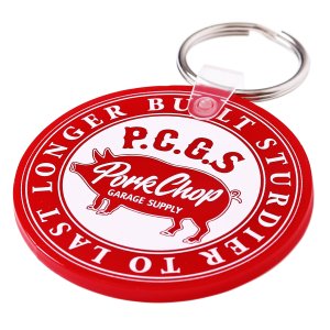 Photo3: PORKCHOP Circle Logo Key Ring
