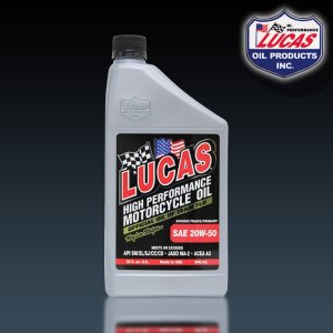 Photo1: LUCAS Motorcycle Oil SAE 20W-50 (1qt)