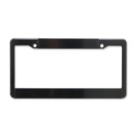 US Lic. Frame Black Plain