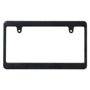 Photo2: Std. License Plate Frame Black Plain 【MG058】