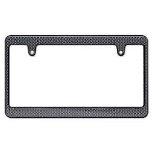 Photo2: Std. License Plate Frame Carbon Fiber Look Plain 【MG058】