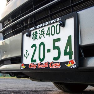 Photo1: Raised Clay Smith Logo License Plate Frame for JPN size