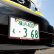 Photo1: Raised MOONEYES Area-1 Logo Skinny License Plate Frame JPN size (1)