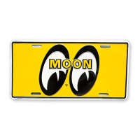 MOONEYES California Steel License Plates Yellow Eyes