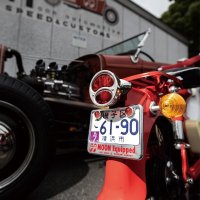 【50cc〜125cc】MOON Equipped License Plate Frame for Small Motorcycle Chrome