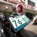 Photo1: Black License Frame for Motorcycle "Mooneyes Area-1" (1)