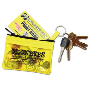 Photo2: MOON Key Ring Zippered Pouch