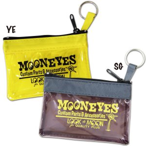 Photo1: MOON Key Ring Zippered Pouch