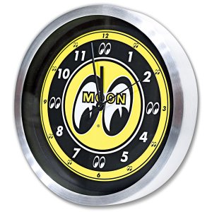Photo2: MOON Aluminum Wall Clock