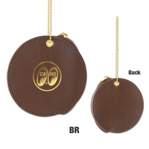 Photo2: MOON Leather Round Coin Case